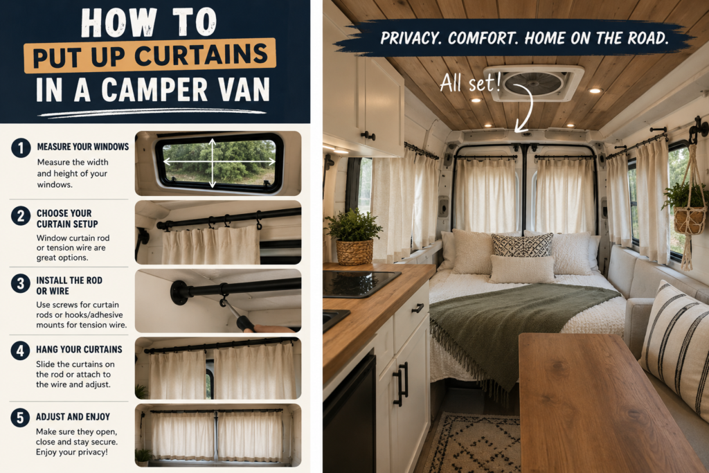 How To Put Up Curtains In A Camper Van