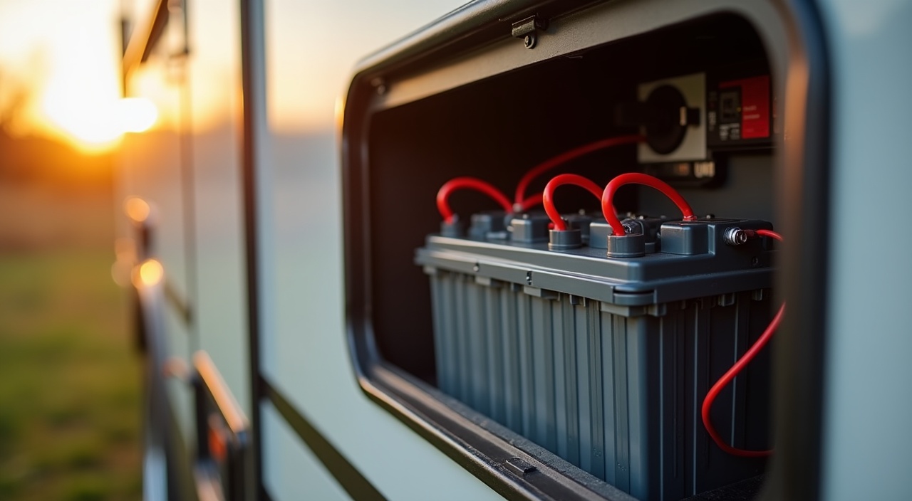 how to run a camper on battery